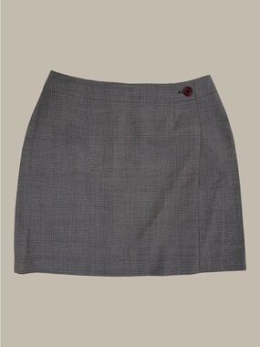 Y2K 2000s Office Siren INC International Concepts Wrap Mini Skirt